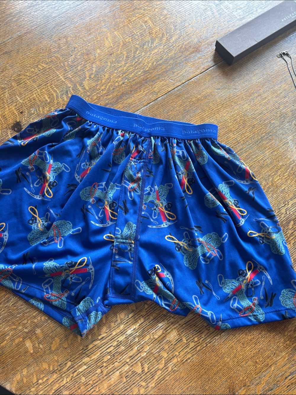 Patagonia Blue Anchor & Rope Print Boxer Briefs